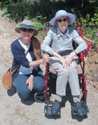 Cathy with a client
