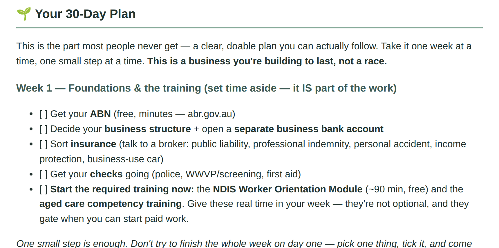 Peek inside the guide - the real 30-Day Plan
